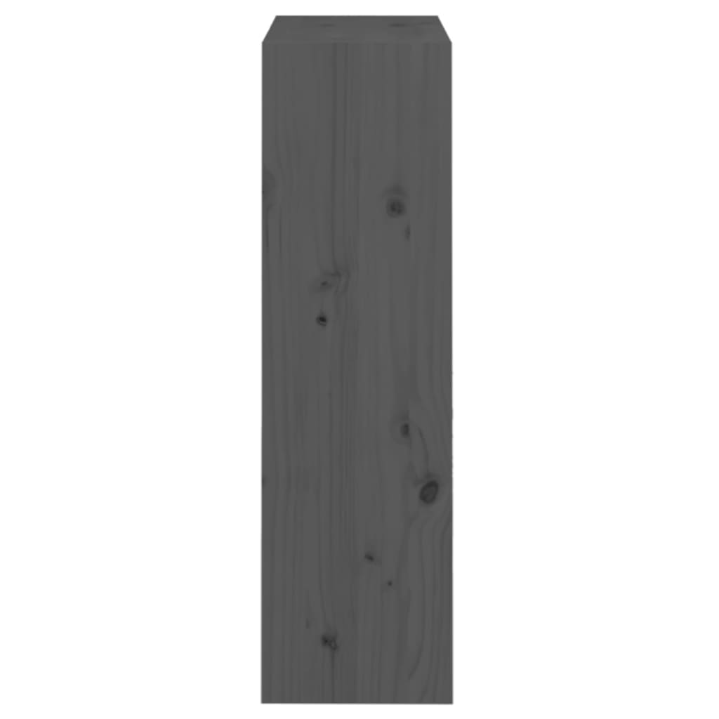 Bookshelf Room Divider Grey 60x30x103.5 cm Solid Pine Wood