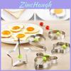 Premium Stainless Steel Egg Mold Set Heart Star Shapes For Beautiful Fried Eggs And Rice Cakes