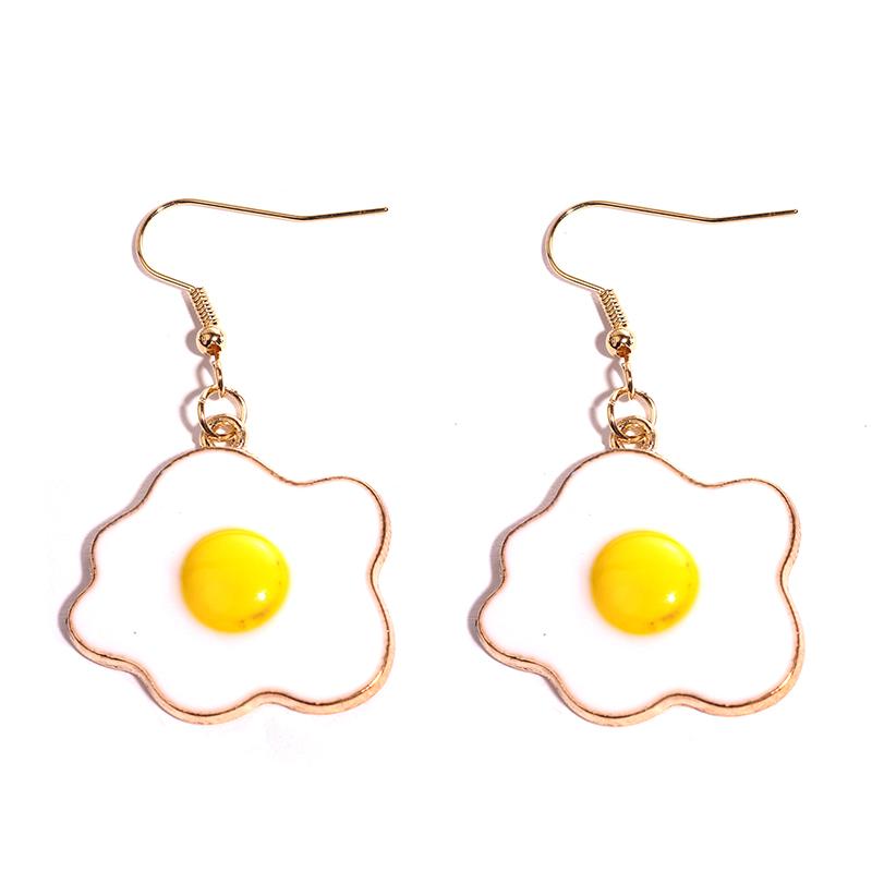 Women Earring Resin Drop Funny Custom Cute Girls Eardrop Kids Chocolate Strawberry Hamburger Dog Mushroom Broccoli Coffee