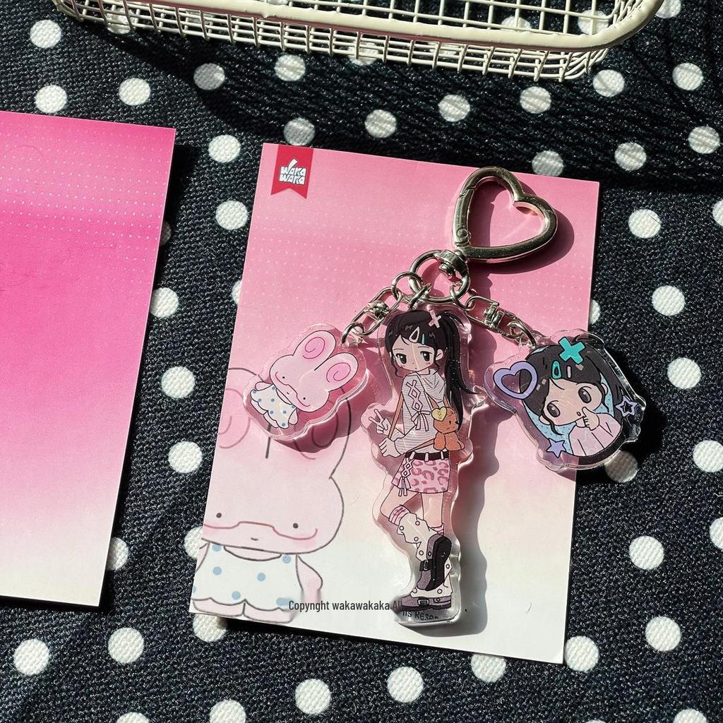 Acrylic Resin Phone Lanyard Chain: Decorative Pendant Keychain for Girls