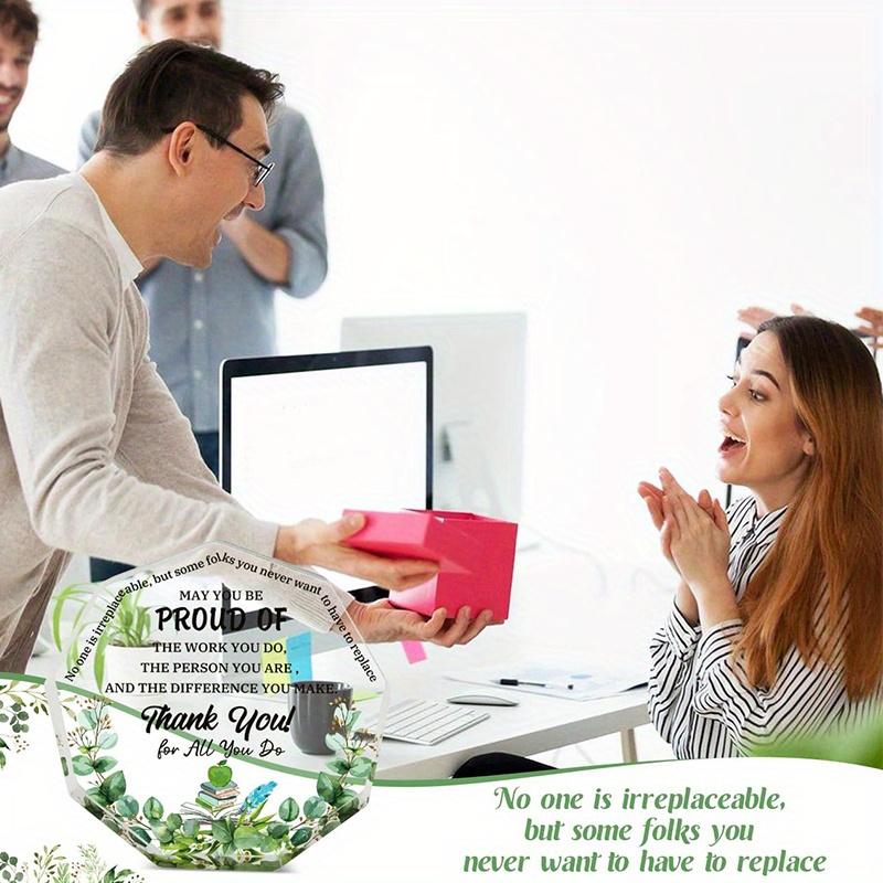  Inspirational Acrylic Thank You Plaque - Perfect for Coworkers, Friends, and Colleagues - Ideal for Retirement, Leaving Job, or Employee Appreciation