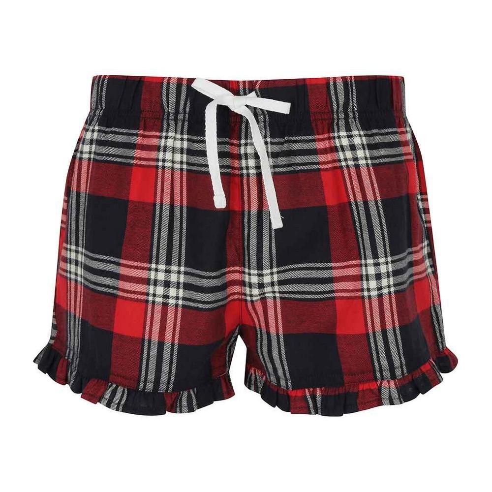 SF Calções Tartan com Babados para Mulheres/Senhoras