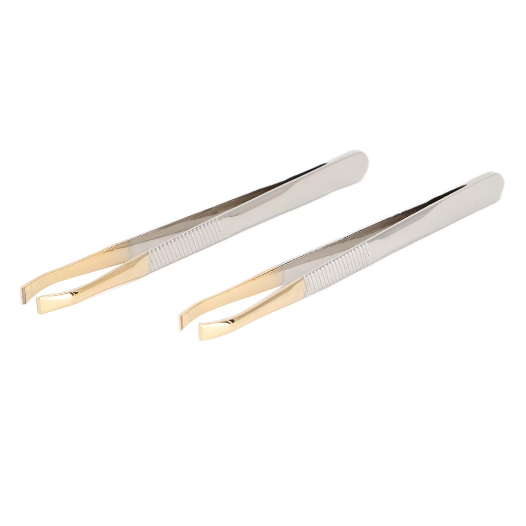 2 Stück Augenbrauenpinzetten Damen Präzisionspinzetten Tägliche Schönheitswerkzeuge für eingewachsene Haare Augenbrauen Gesichtshaare
