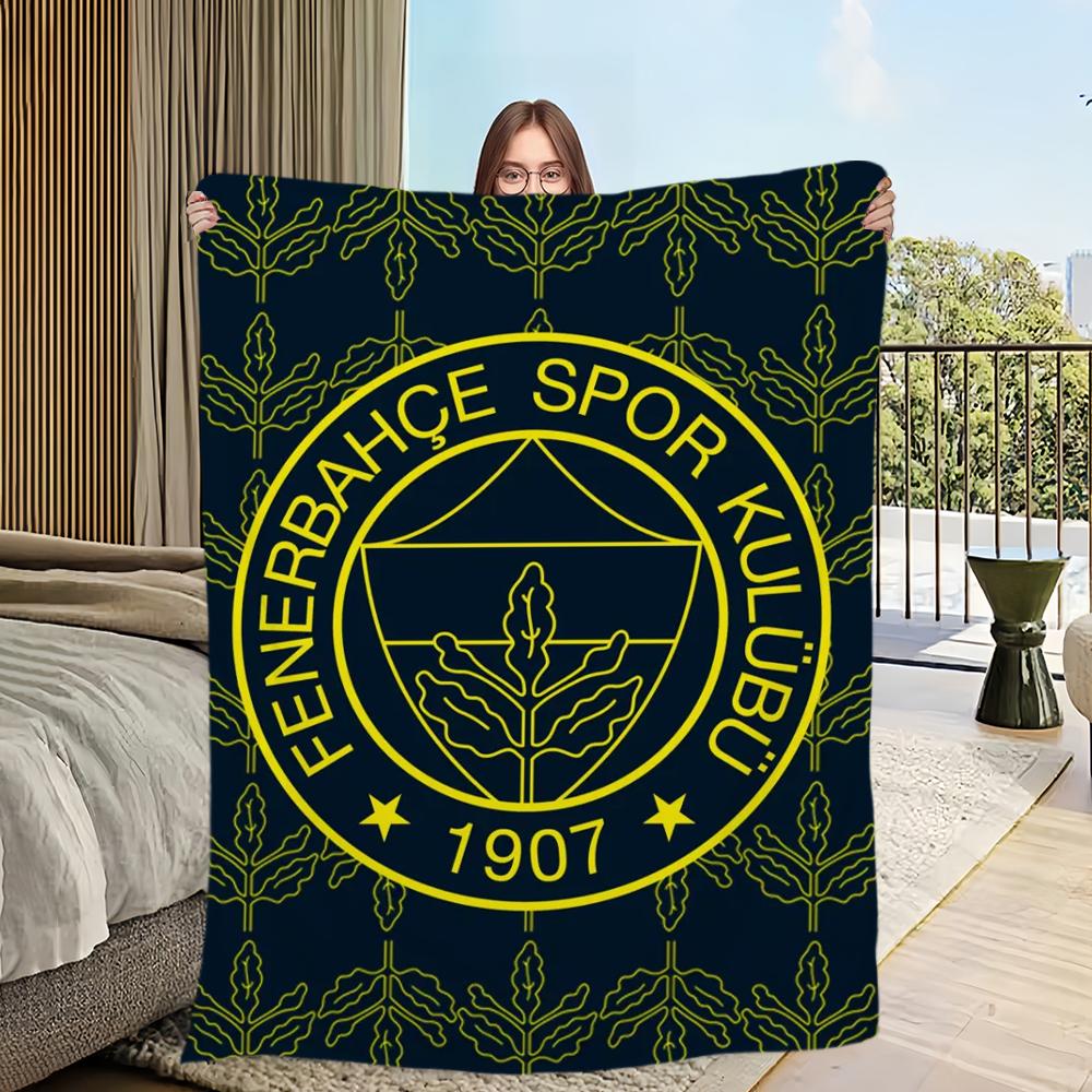 F-FenerbahceS Skicomfort teplá měkká domácí dětská pikniková deka vhodná do obývacího pokoje, kanceláře, na každodenní cestování, dárky