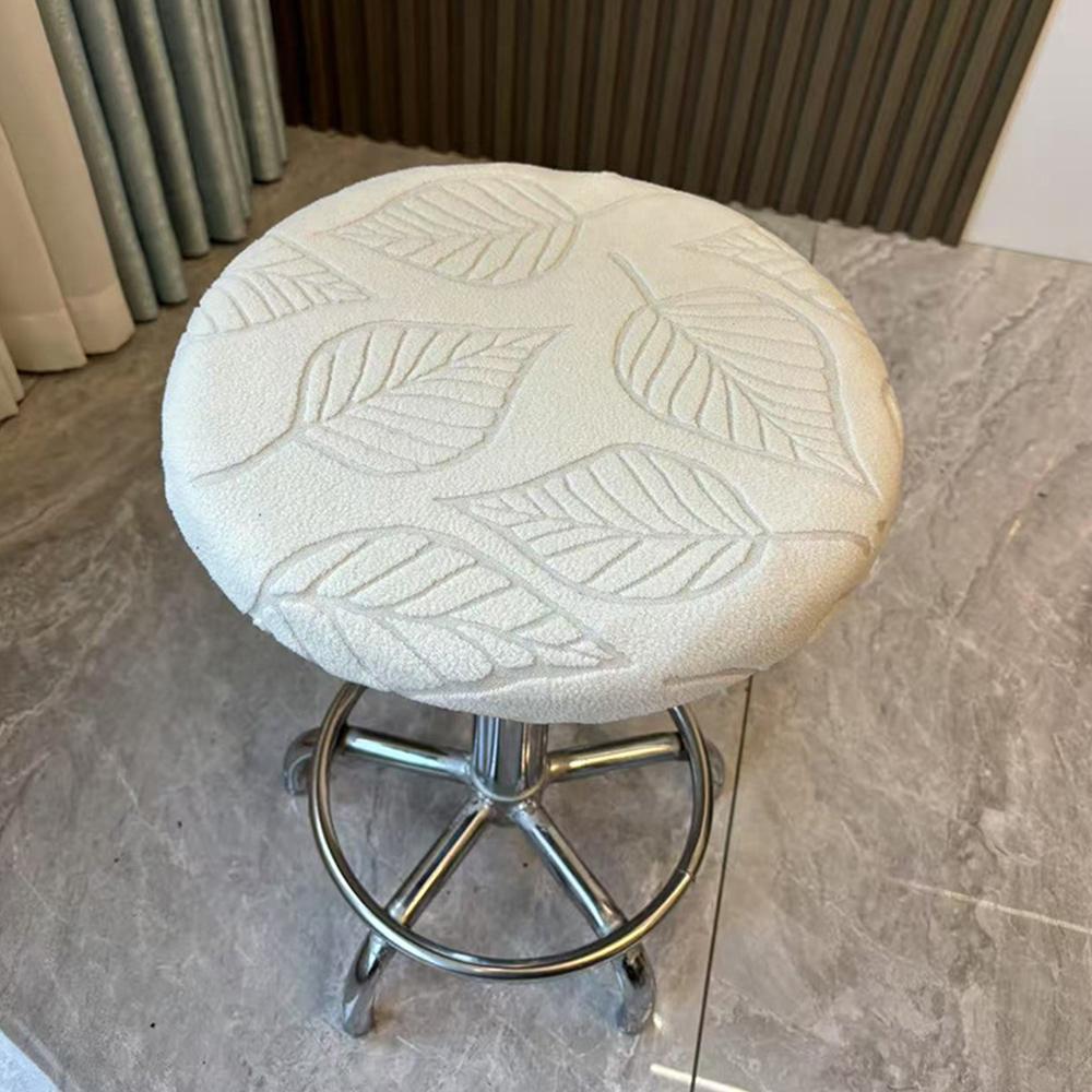 Runde Hockerbezüge Runde Drehhocker-Sitzbezüge Jacquard Staubdichte Stühle Barhocker Überwürfe Elastizität Sitzbezug