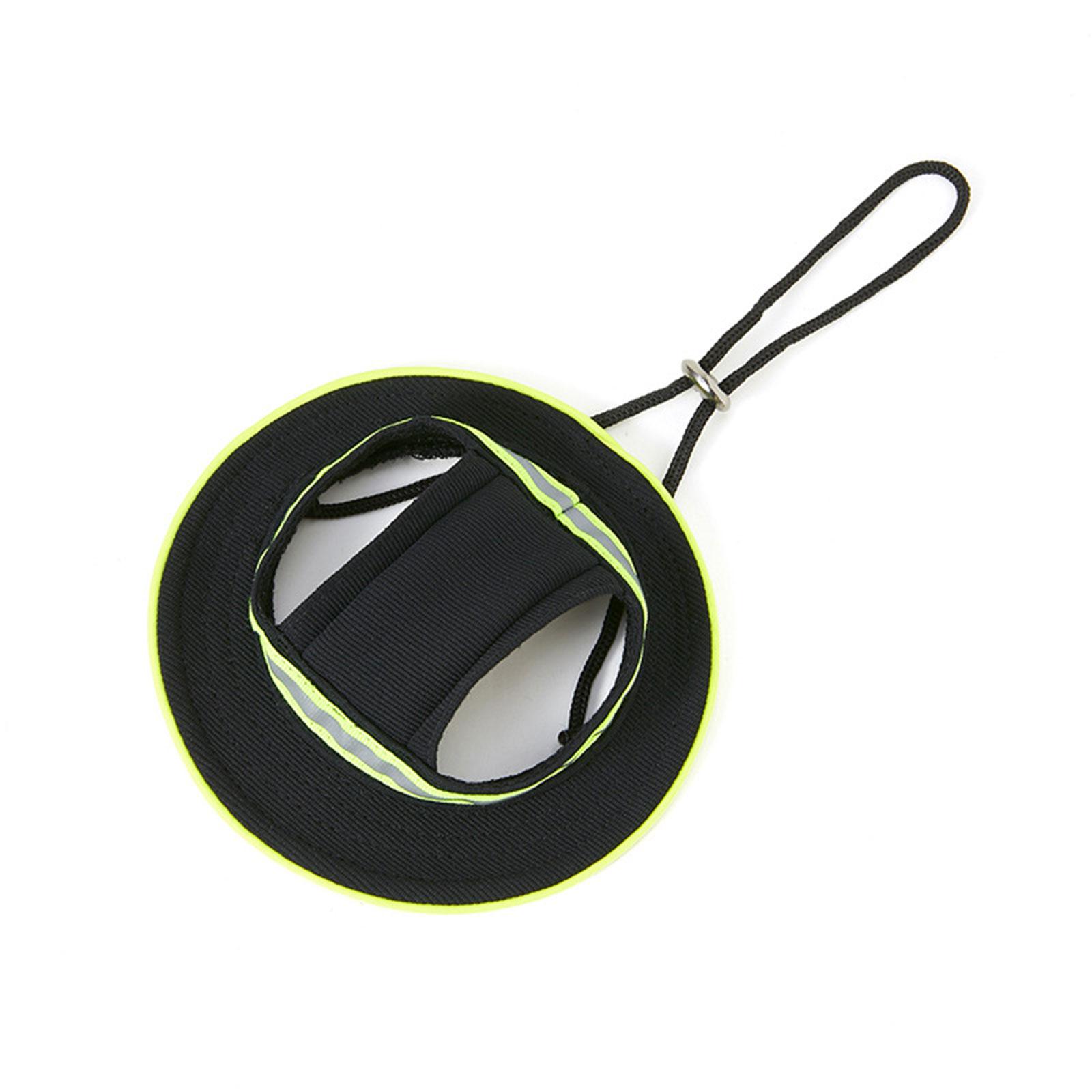 

Регулируемая безопасная шляпа для питомца со светоотражающими полосками для ночных прогулок, дышащая, легкая, для тренировок на открытом воздухе, шляпа для собаки L чёрный