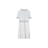 Fila Fitted V-Neck Pleated A-Line Dress Women Dresses White F11W221313F-WT