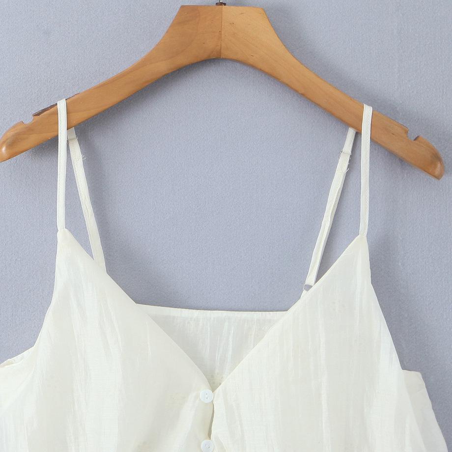 Retro-Chic-Top mit V-Ausschnitt, Stickerei und Lochmuster