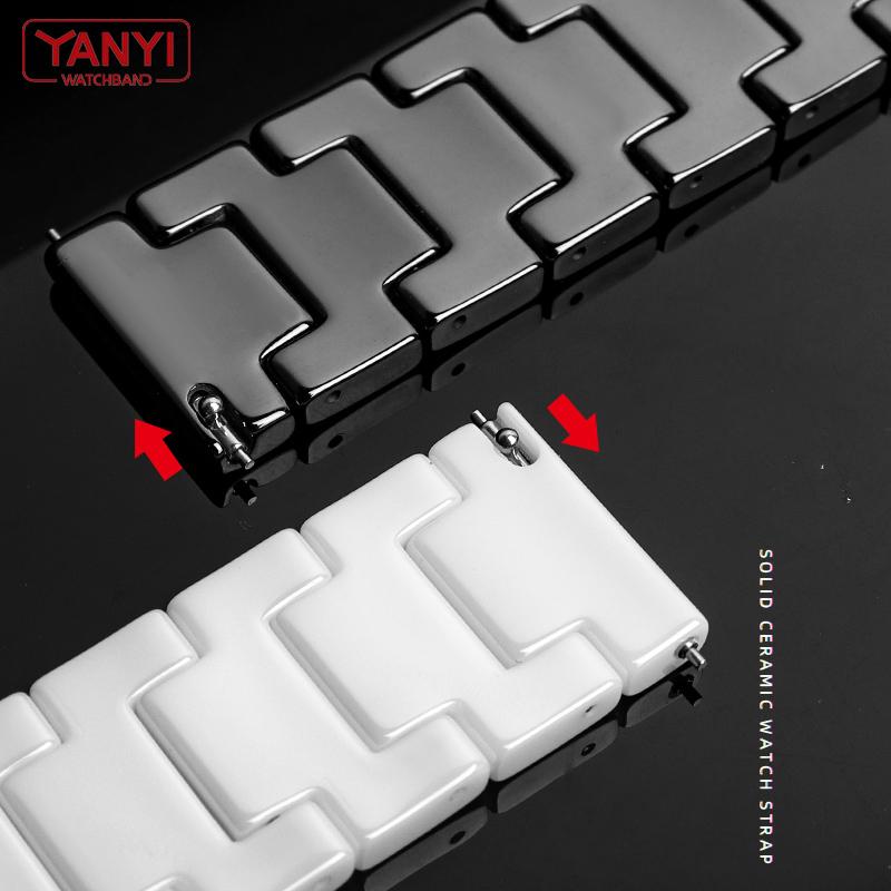 Ceramic Watch Band 14mm 16mm 18mm 20mm 22mm Watchband for Omega Moonswatch Amazfit Samsung Strap Mens Women Wristwatches Band