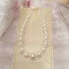 Elegant Single Layer Pearl Clavicle Necklace & Earrings Set