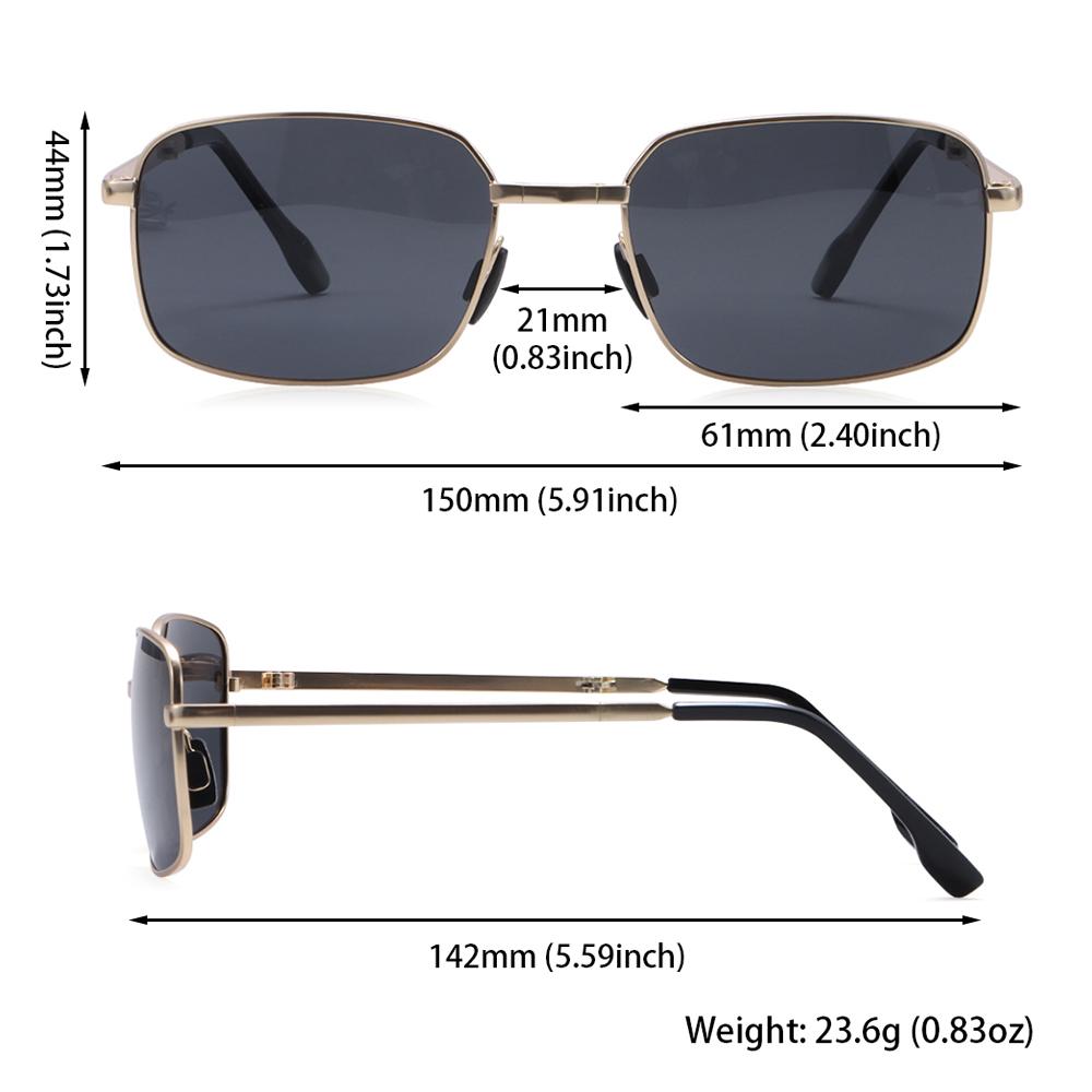 Portable Folding Sunglasses For Men Women Fashion Square Metal Frame Sunglasses Night Vision Eyewear Driving Glasses