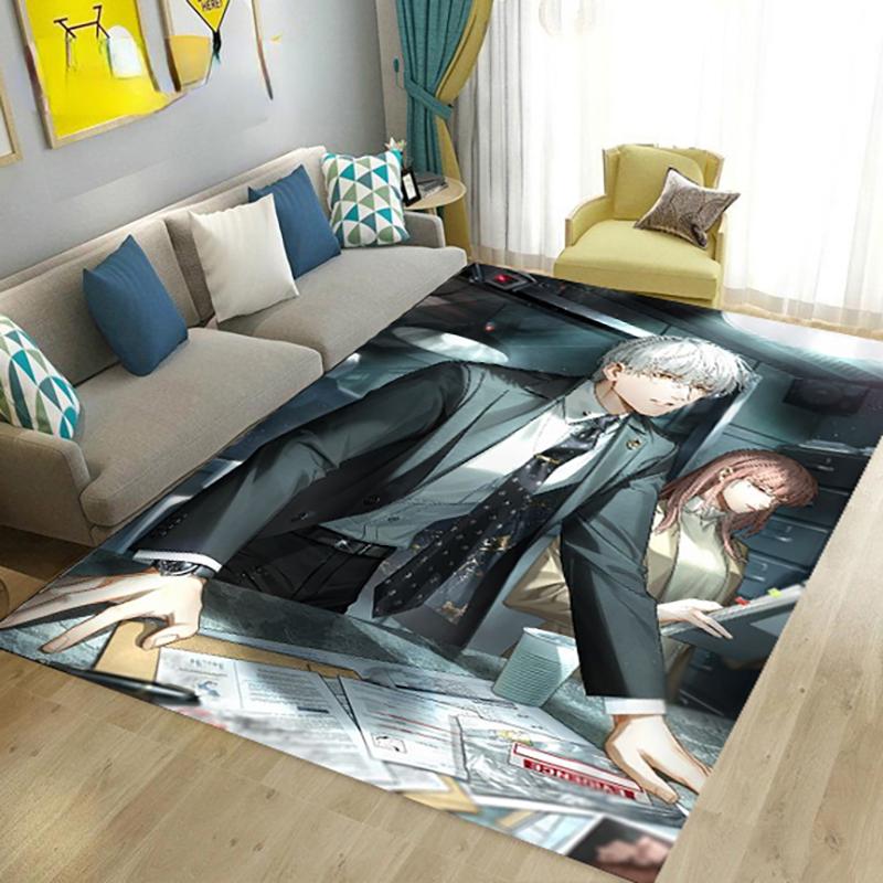 Cartoon Anime Carpets for Living Room Bedroom Bedside Soft Area Rug Anti-slip Large Size Balcony Floor Mats Indoor Decoration