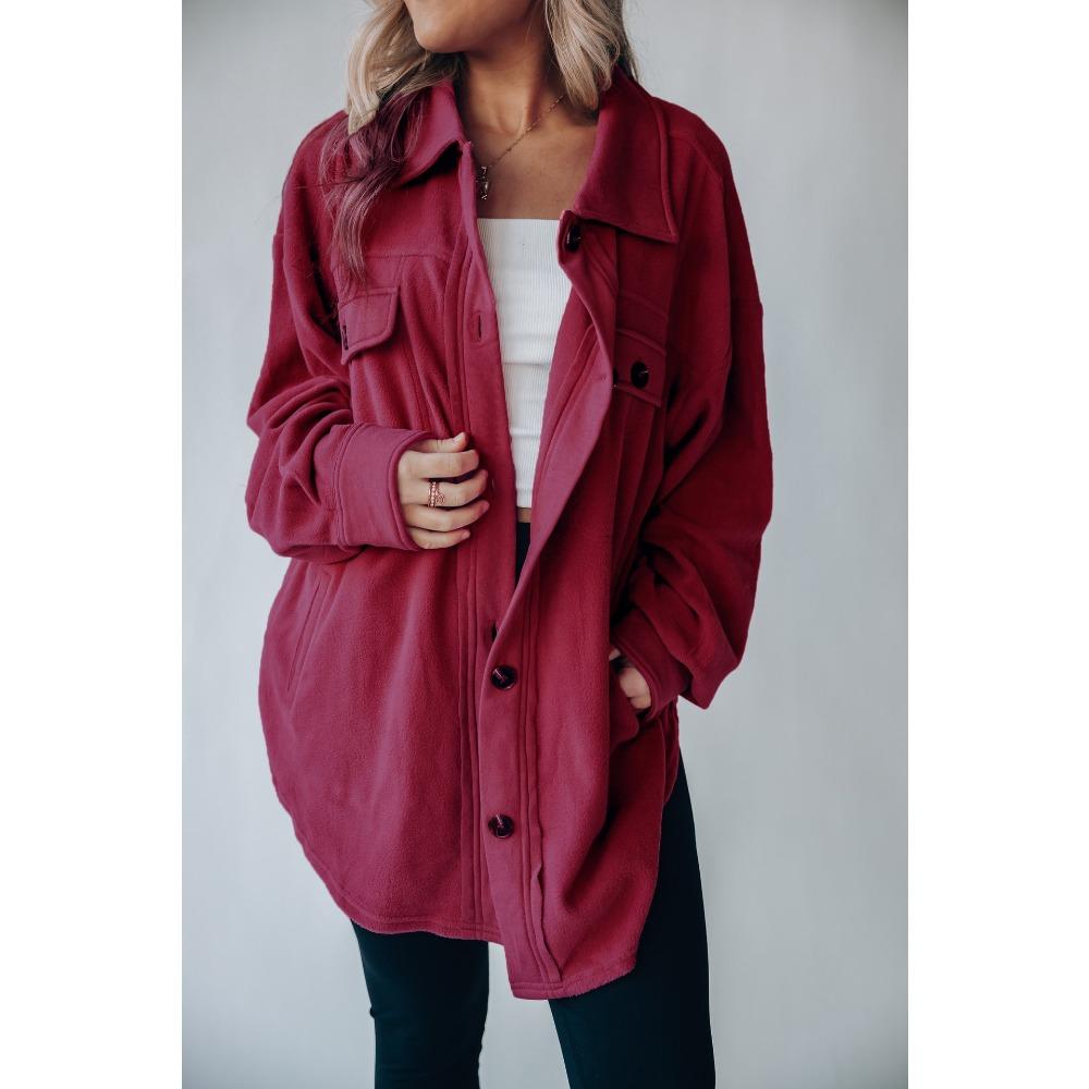 Winter Women's Fashion Long-sleeved Single-breasted Cardigan Fleece Sweater Woolen Jacket