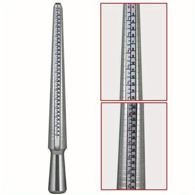 Precision Metal Ring Sizer Gauge - Silvery, US & HK Measurement Scales, Essential Jewelry Making Tool