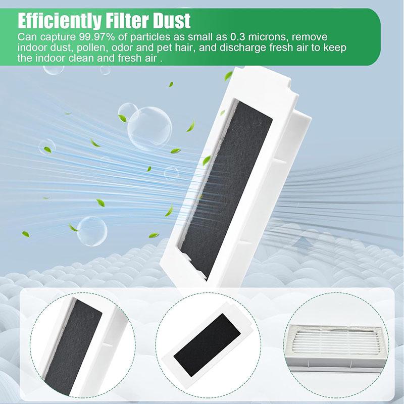 ECOVACS Deebot T30 Pro MAX Dammsugartillbehör: Mopp, Rullborste, Filter, Dammpåse.