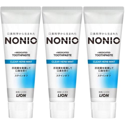 [.co.jp Exclusive] [Bulk Purchase of 3] Nonio Toothpaste, Clear Herb Mint, 130g X 3