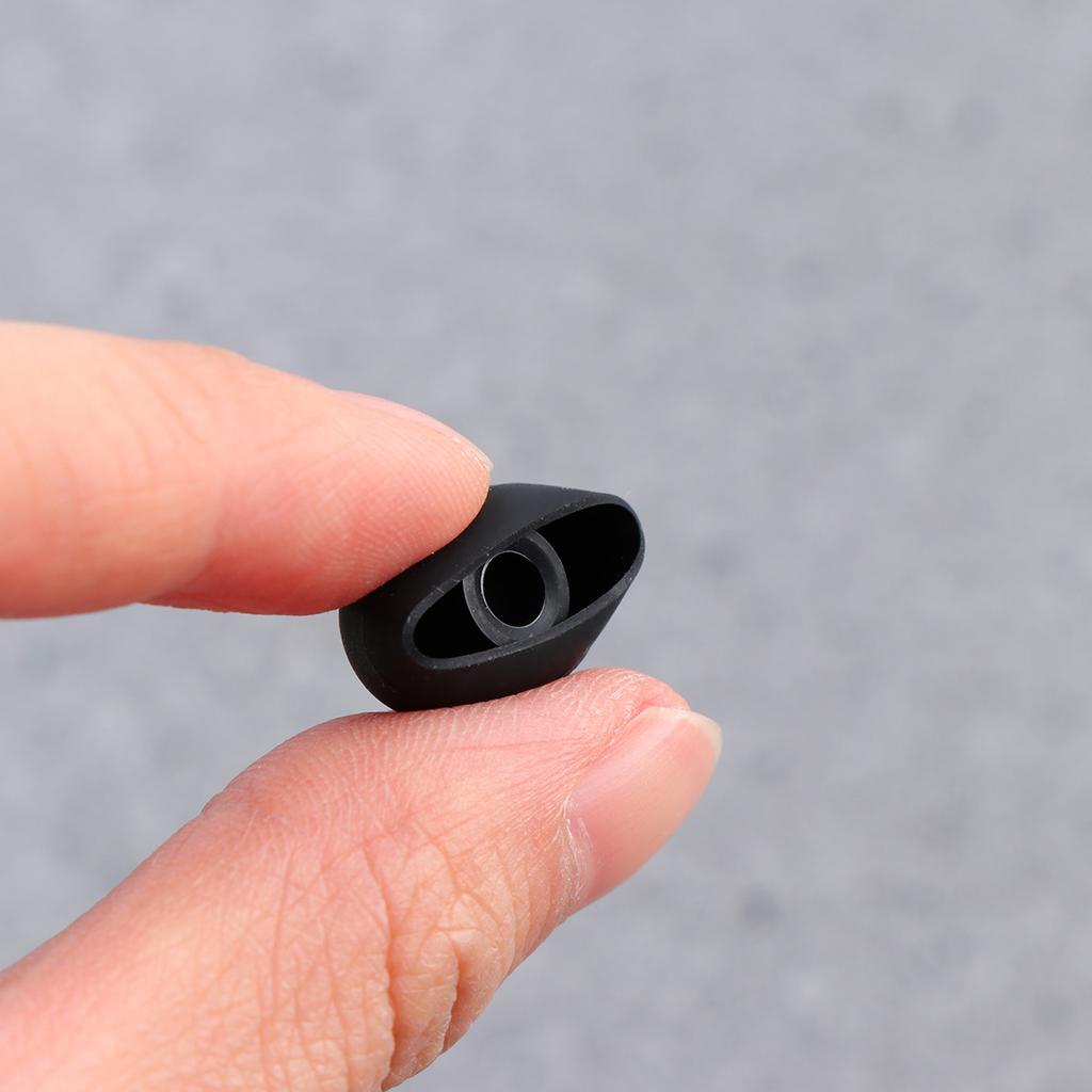 10pcs 13MM Replacement Earbuds Silicone Earphone Tips Noise Cancelling Earbud Caps (Black)