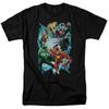 Justice League Electric Team T Shirt Licensed Comic Book Tee Black