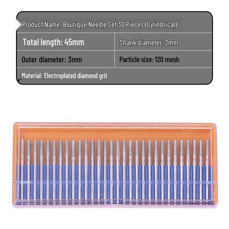 30-teiliges Diamant-Schleifkopf-Set für Jade-Schnitzerei