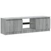 Wall-mounted TV cabinet for a minimalist living room, gray 120x30x35.5 cm