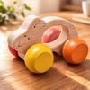 A Rabbit-shaped Car with a Smooth, Pleasant Texture (baby-friendly Wooden Toy). Award-winning Japanese Good Toy Toy. Teether, Pacifier, Rattle, Wooden