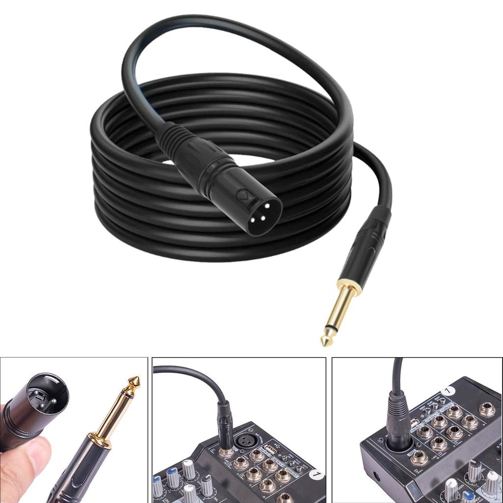 Audio kabel TS 1/4 6,35 samec na XLR, přenosový kabel, stereo mikrofon pro reproduktor