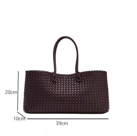 Fashion Unique Large Woven Designer Shoulder Bag Women PU Leather Luxury Designer Tote Handbag High-end Versatile Niche Design