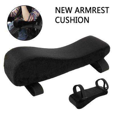 Office Chair Armrest Pads Black Curved Armrest Cushion Soft Elbow Pillow Universal Gaming Chair Wheelchair Armrest Elbow Cushion