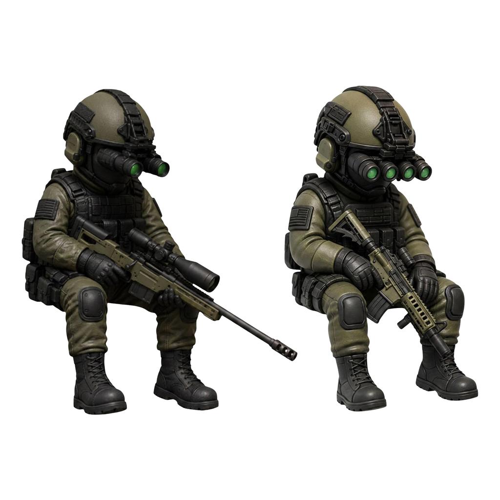 Tactical Mini Soldier Figurine Exquisite Craftsmanship Tactical Soldier Collectible for Household Adults Men Indoors Bedroom Use