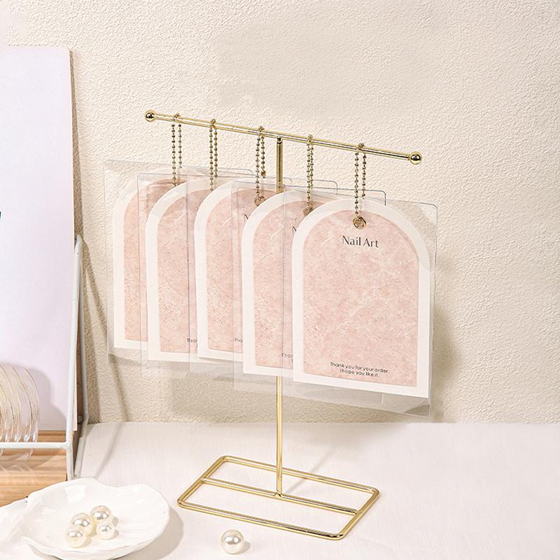Nail Art Display Shelf False Nail Display Photo Stand Wearing Nail Display Cards Dustproof Bag Storage Nail Display Storage Tool