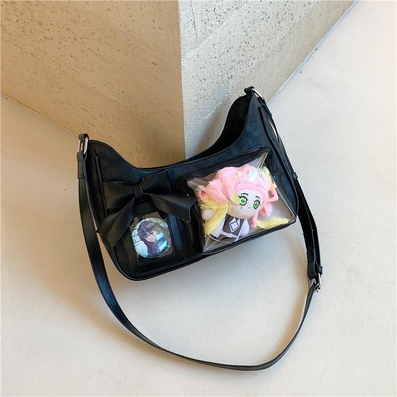 New Niche Design Sweet Cool Ulzzang Ita Bag Y2K Comic Exhibition Crossbody Bag Fashionable and Beautiful JK Uniform Shoulder Bag
