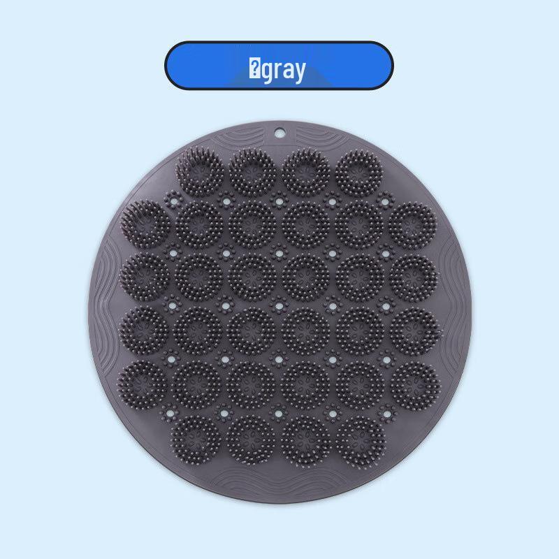 Silicone Non-slip Back and Foot Scrubber Pad with Massage Suction Cups