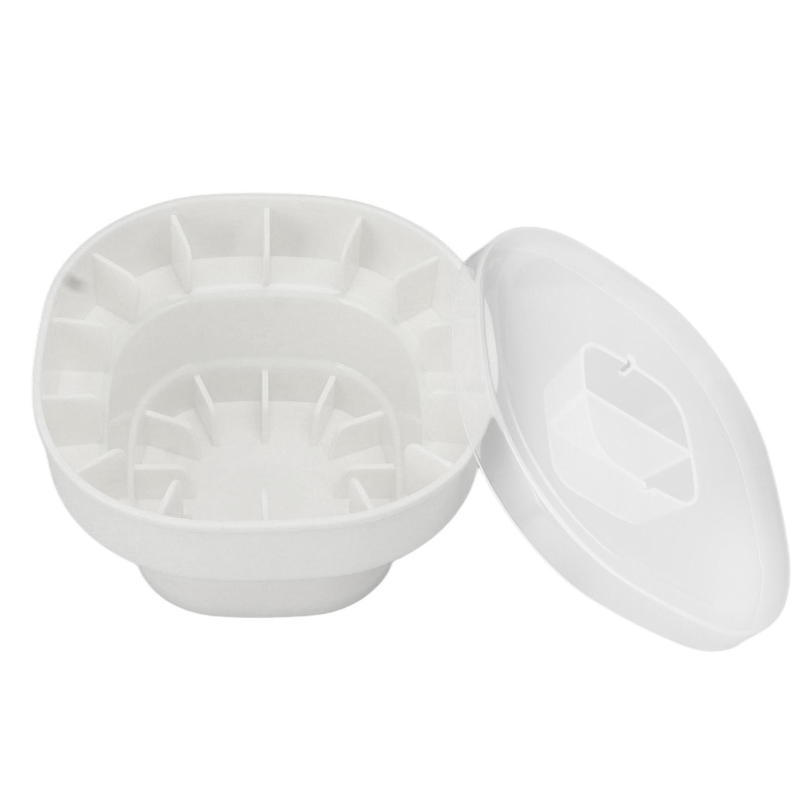 Foldable Ice Bucket Silicone Soft Space Saving Portable Ice Bucket Beverage Cooler for Party Picnic Cream White