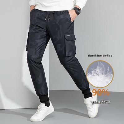 Yiliteng Men's Winter Goose Down Cargo Pants YTMYG2003