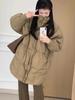 New down padded clothes women's winter medium and long padded jackets loose over the knee thickened padded jackets trendy