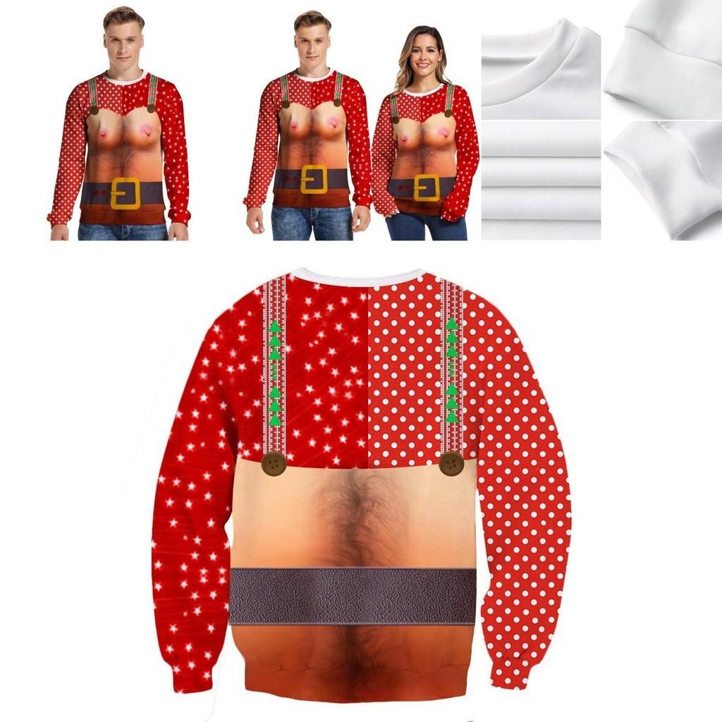 Ugly Womens Mens Christmas Sweater Sweatshirt Xmas Knitted Pullover Hoodie Tops