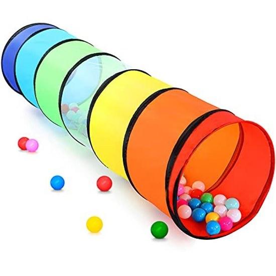 Kinderzelt Tunnel Kinder Indoor Baby Mädchen Bällebad One-Touch Outdoor Spielgeräte Aufbewahrungstasche faltbar ideal Geburtstag Kindertag Dusche Geschenke