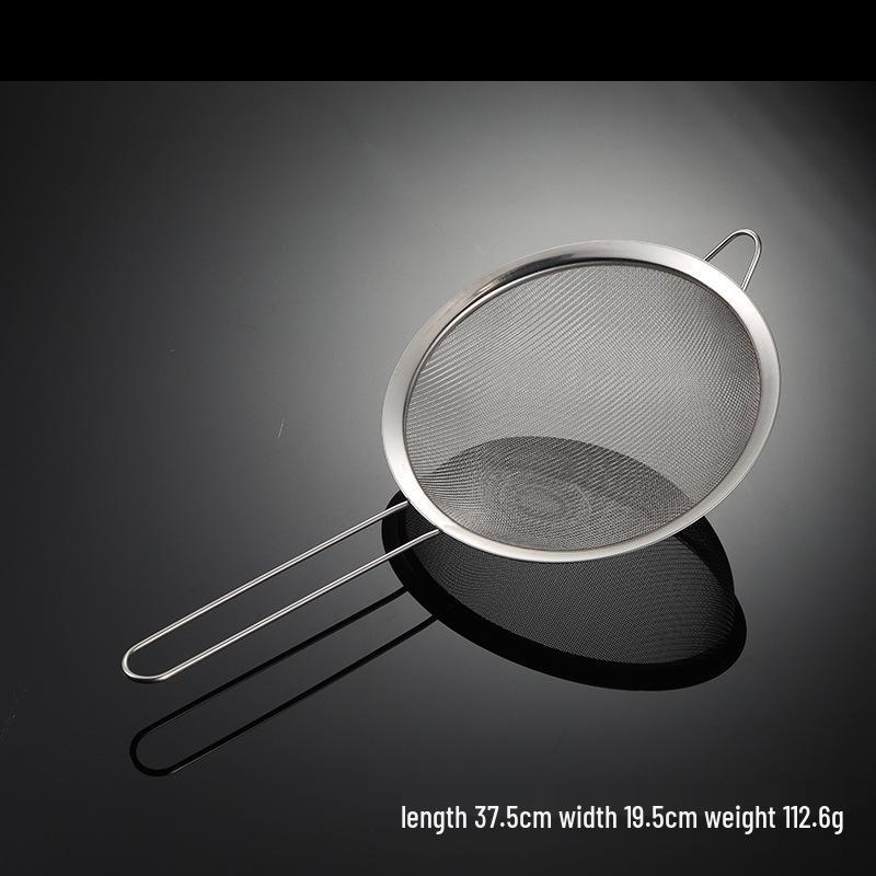Stainless Steel Mesh Strainer: 201 Rim, 30 Mesh, for Soy Milk & Traditional Chinese Medicine, Large with Wire Handle