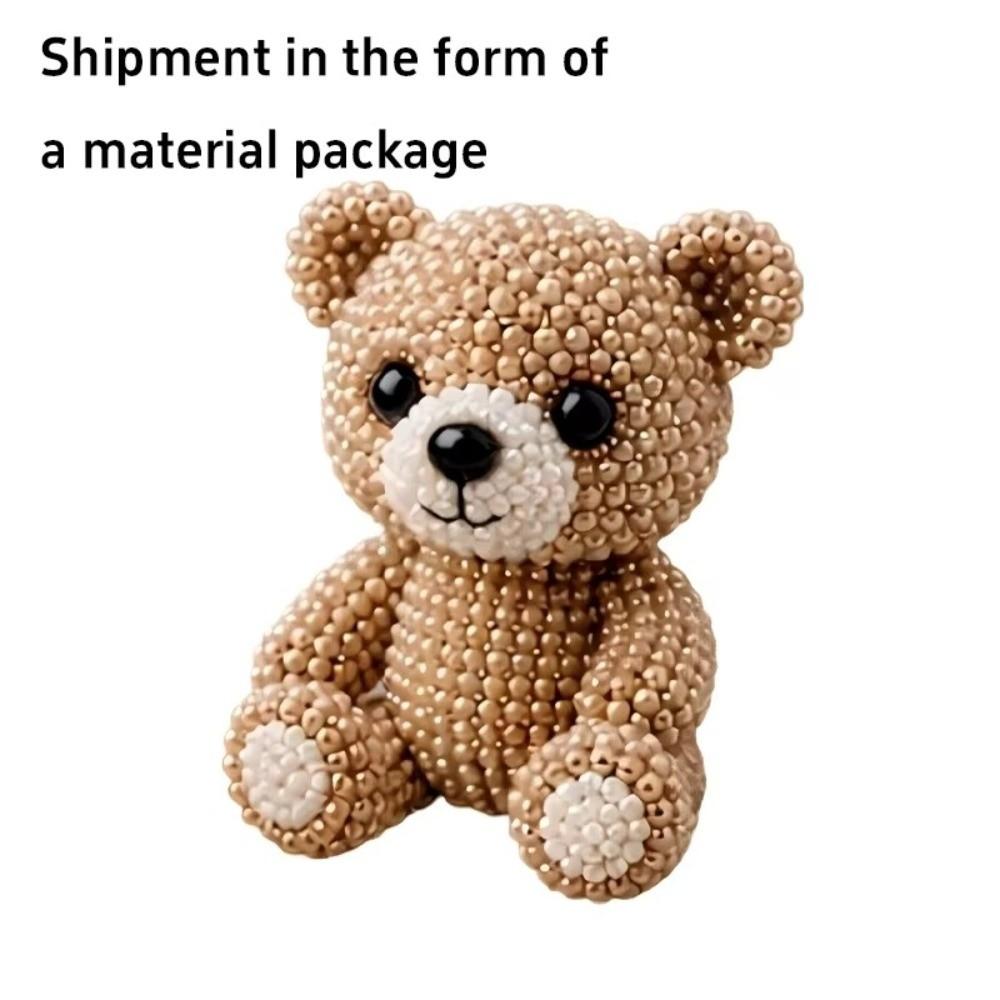Craft 3D Beaded Animal Kit Animal Shape DIY Bead Craft Kit DIY 3D Beaded Ornament Set Home Decor