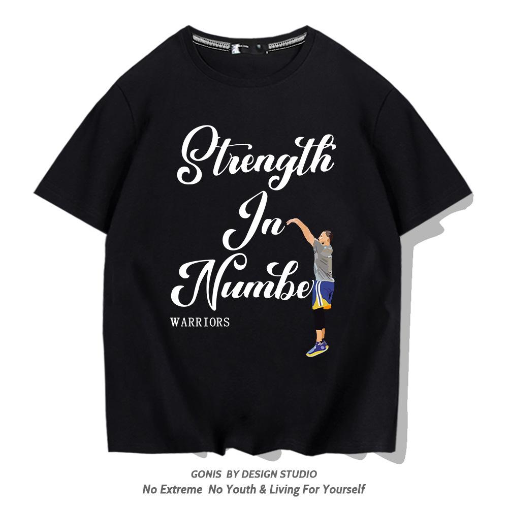 Curry Warriors commemorative T-shirt NBA sports casual American basketball jersey crew neck sports summer short sleeves XXS