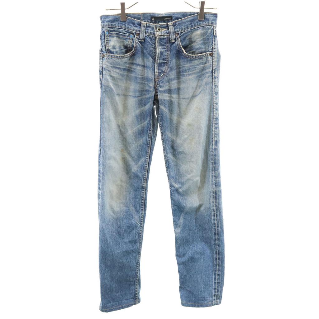 Johnbull Straight denim pants Stainless Steel Jeans button fly Men's Used