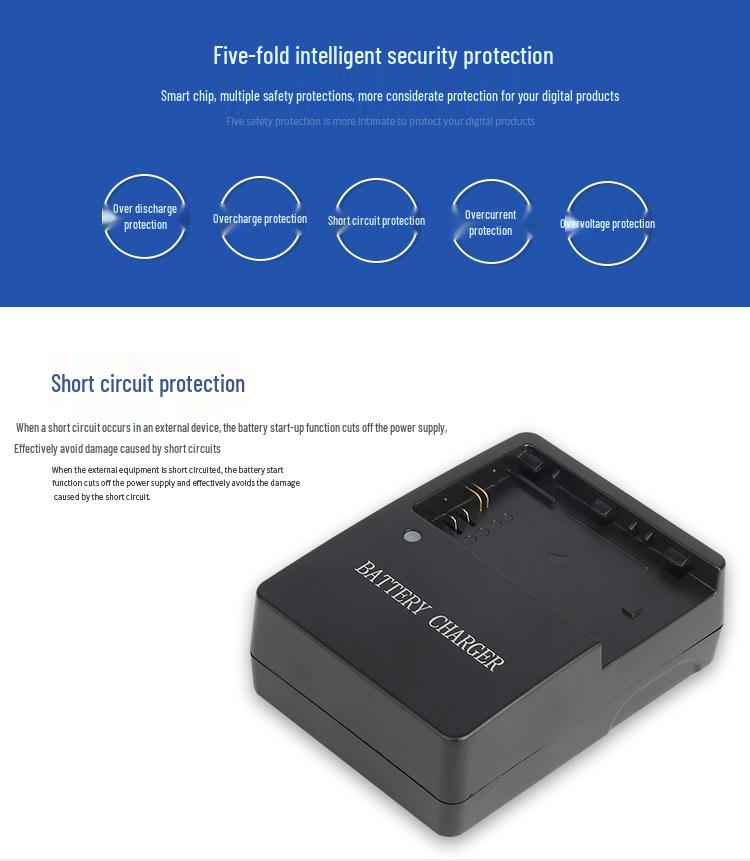 LCE6E Charger for Canon R6, R5, 7D Mark II, 7D, 6D Mark II, 6D, 5D Mark III, 5D Mark II, 90D, 80D, 60D.