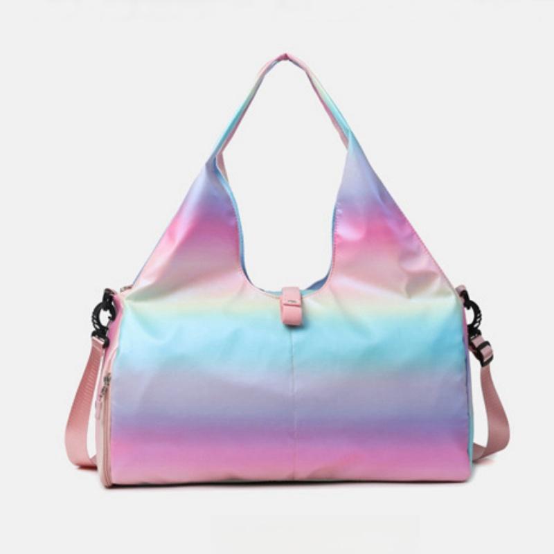 Trendy Bunte Fitness Sport Yoga Tasche Freizeit Einfache Große Kapazität Touring Tasche Tragbare Leichte Reisetasche Kann Eine Schulter/Cross-Body/Handheld