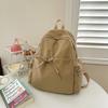 Small Fresh Schoolbag Female College Student Simple Solid Color Large Capacity Computer Backpack Casual Commuting High School Student Backpack