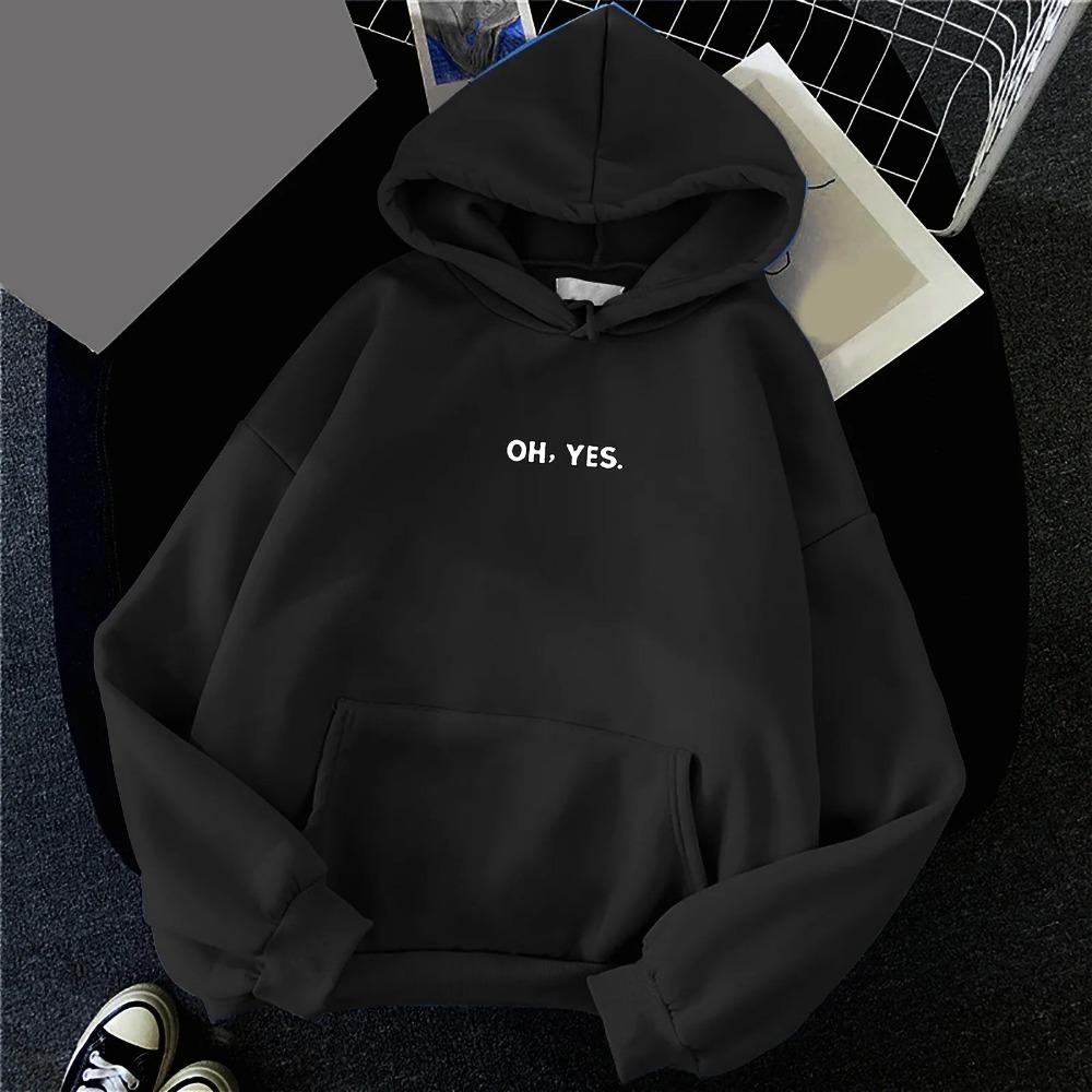 Women's Casual Loose Letter Printed Lightweight Autumn Winter Hoodie with Cute and Trendy Pullover Sweatshirt
