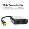 Digital Toslink Fiber Optical Splitter 1 In 2 Out Audio Adapter Compatible for CD DVD Amplifier TV PS3 XBox360 with 1