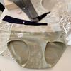 Female Autumn and Winter Sweet Retro Wave Point Cotton Antibacterial Extension Crotch No Trace Skin Briefs Hip Briefs