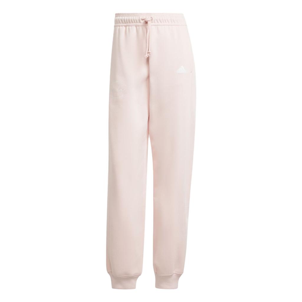 New Adidas SIGNATURE PRINT FLEECE JOGGERS Knitted Sports Pants Women's Pink IY1472