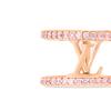 Louis Vuitton Dettaglio Logo Iconico Anello in Metallo Oro Rosa Cristallo Anelli Unisex Oro Rosa M1334