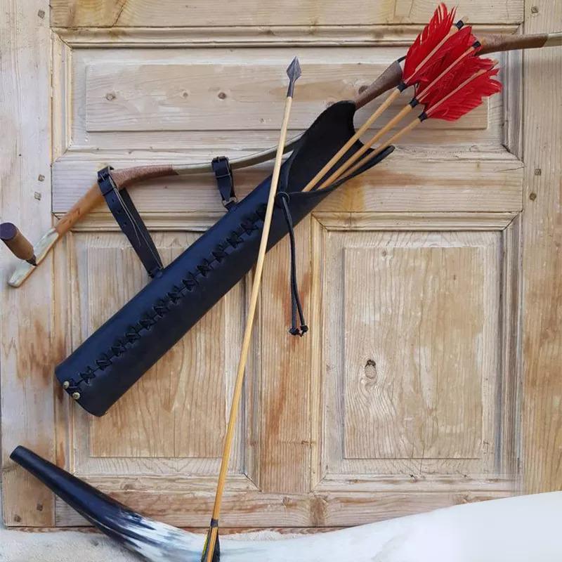 Faretra Medievale Vikinga per Tiro con l'Arco - Accessorio Cosplay Halloween Carnevale